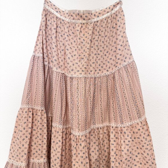 Vintage Jessica's Gunnies Gunne Sax Button Front Prairie Skirt Size 5 23" Waist - Picture 5 of 10